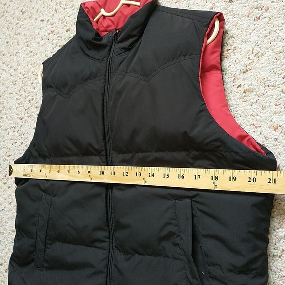 Lauren Ralph Lauren Women Vest L Petite Red Down Puffer Full Zip Snap Reversible - Picture 13 of 16